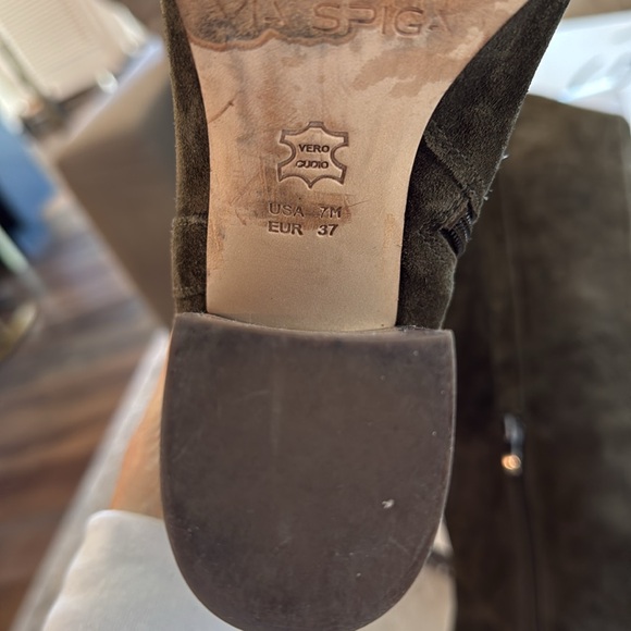 Gorgeous Via Spiga V-Babe Knee High Boots in Military Suede - Sz 7M - Picture 7 of 8